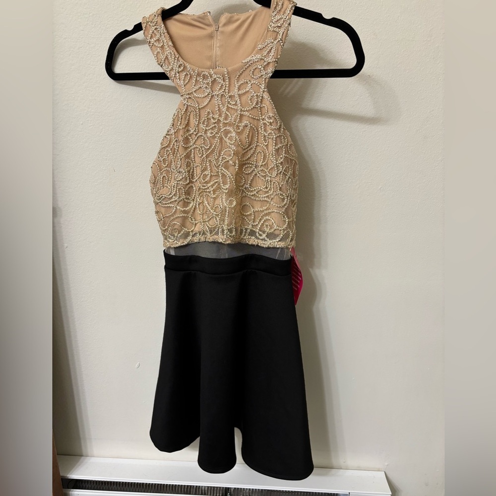 Gold & black Formal Dresss